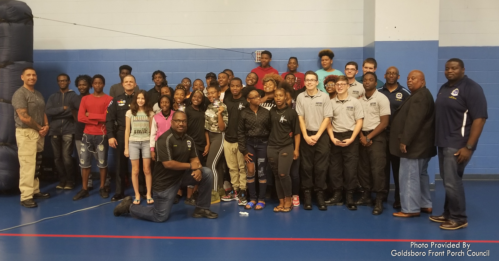 During the mentoring program, the members watched the movie “The Hate You Give.” After the movie, all the members participated in a discussion with Law Enforcement to close the gap between them and the community.